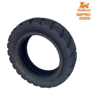 "Close-up view of a KuKirin G2 Pro tire, size 9x3.0-5.5 inches, showcasing its durable tread pattern designed for enhanced grip and stability on various terrains."