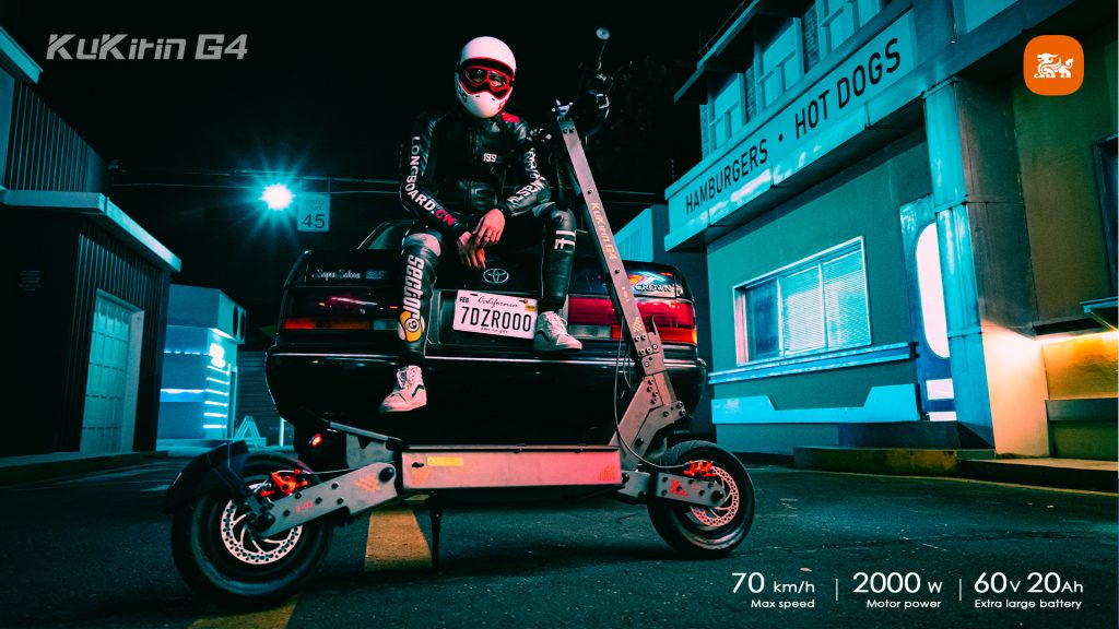 KuKirin G4 2024 electric scooter – dual motor 2000W, off-road tires, long-range 75 km – Dublin Ireland