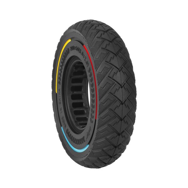 Ulip200*50(8.0*2.0) off-road solid tire with three colours circle and 90mm inner diameter