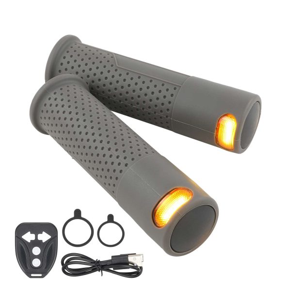 Gray handlebar grip cover turn signal light for xiaomi/Ninebot scooters with slot