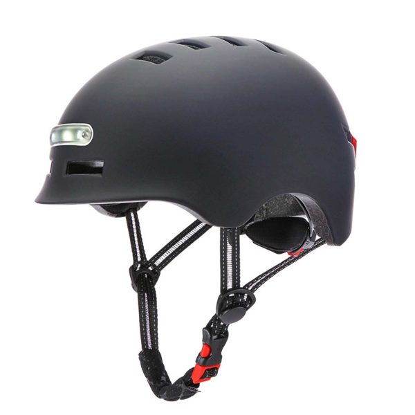 Black L size helmet with light