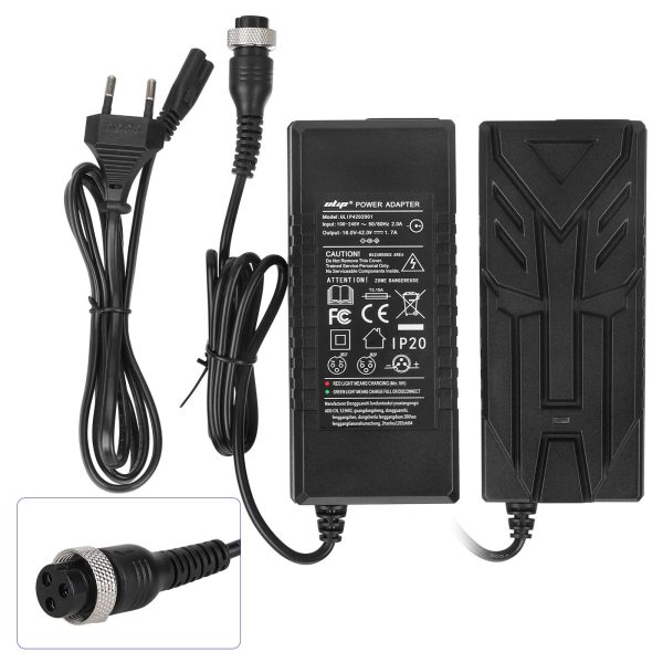 Ulip 18V~42V 1.7A CE FCC certified charger with M16 3 holes head(EU plug)
