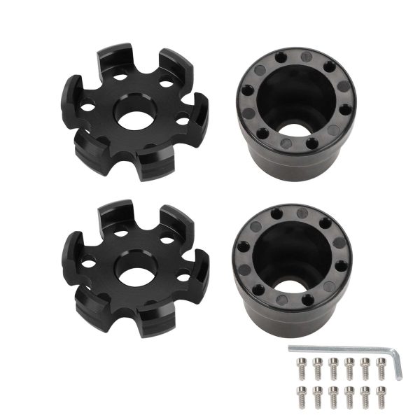 Black aluminum fork cups