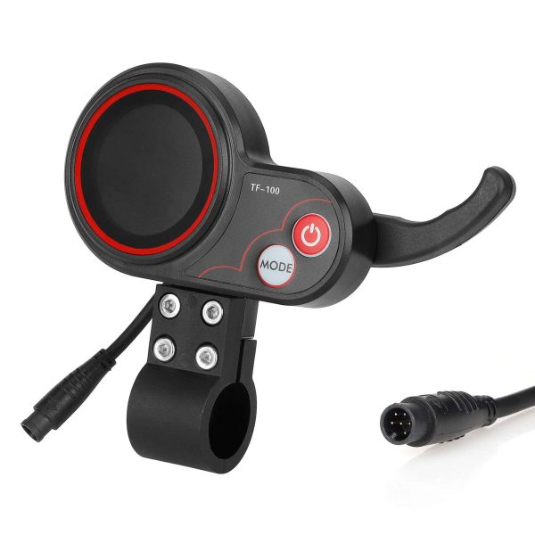 Black 36-48V display switch with 6 pins for KUGOO M4 scooter