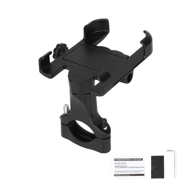 Black aluminum alloy mobile phone holder